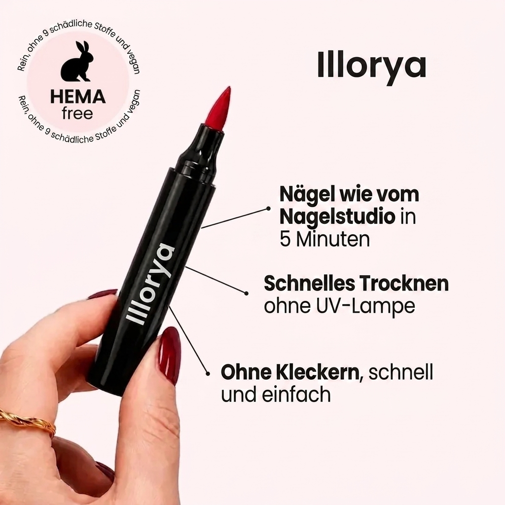 5 Lack-Stifte für Nägel ohne UV-Lampe | Illorya™